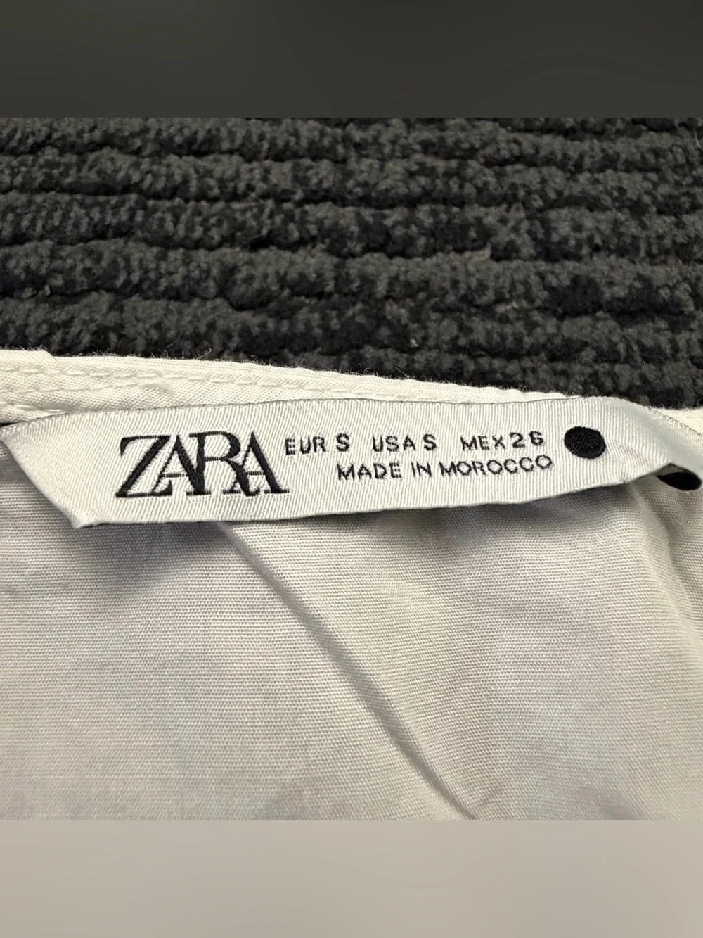 Zara tag size